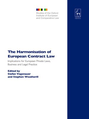 cover image of The Harmonisation of European Contract Law